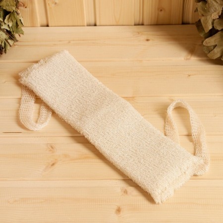 Bath Mocepe with handles "long", white, 35x9cm, cotton, foam