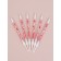 Candles for the cake "wavy lines", 6 pcs, white with red