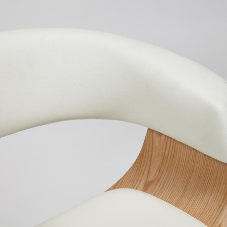 Vimta head chair natural, eco -leather white-1