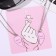 Kulons "Uenubles" Cloudy Heart, pink color in silver, 45 cm