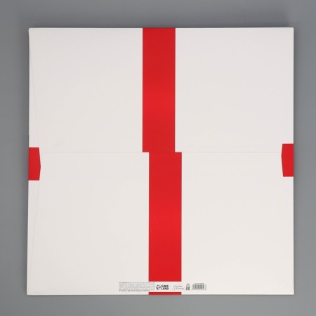 Square gift package, packaging, red, 40 x 40 x 40 cm-6
