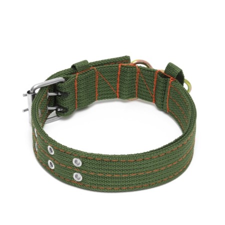 Four-layer collar with a swivel, 65 x 4 cm, Osh 54-60 cm, polyester, green-2