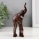 Souvenir Polystone "Elephant on Long Legs, Popon with silver patterns" 15x6.5x4 cm