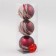 Set of balls plastic D-8 cm, 3 pcs "Fairytale patterns" waves, burgundy