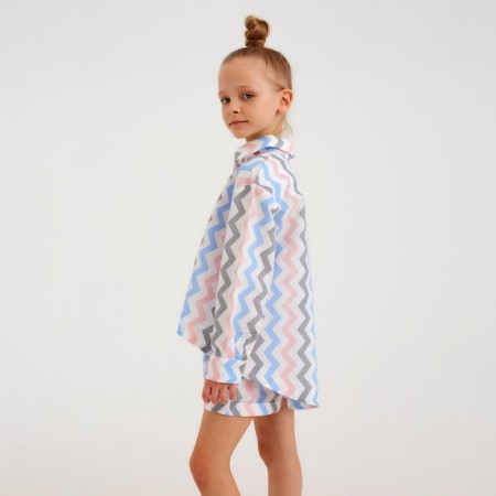 Шорты для девочки MINAKU: Cotton Collection цвет белый, рост 116-2