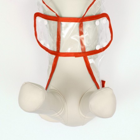 Dog raincoat, size M (DS 26, OG 38-41, Osh 40 cm), red-5