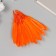 Decorative goose feathers "bright orange" set 30 pcs h = 10-12 cm