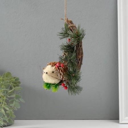 Souvenir Suspension "Hedgehog with cones" 8.5x15x16 cm-2