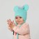 Hat "mouse" nursery, mint color, size 46-50