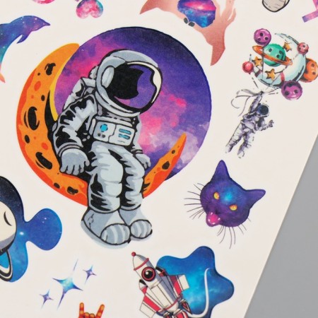 Tattoo on the body color "Cosmos" 7.5x14 cm-5