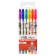 A set of gel pens, 6 colors, metallic, a body with a pattern, in a blister on a button