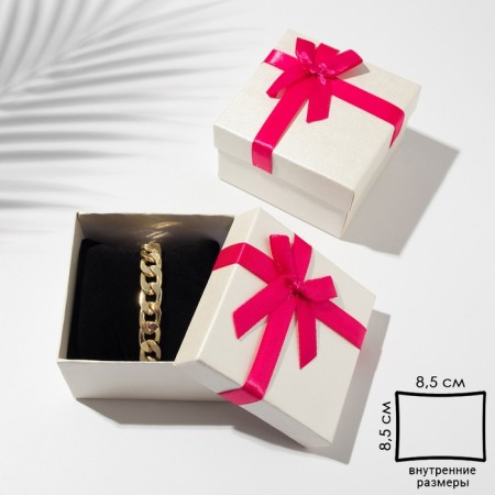 Gift box for the clock "Raspberry", 9 × 9, white-pink color-1