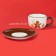 Tea couple New Year's share "ginger", a mug 12.5 × 9.3 × 6.5 cm, a saucer d = 15 cm
