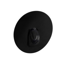 Axentia adhesive round hook self -adhesive made of black plastic, Ø 8 cm, thickness 2 cm