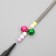 Pushwoman teaser with 2 metal bells and double pen (tough/flexible), 57 cm, mix color