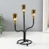 Summary Metal for 3 candles "Neptune" black with gold 19.8x9.7x22.3 cm