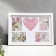 Photo frame plastic in 5 photos "Heart" White (plastic screen)