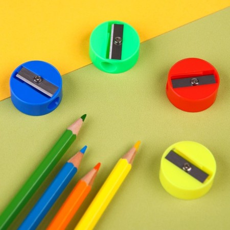 Plastic sharpener "Round", mix, cold heart-4