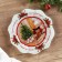New Year. Glass plate "New Year", 23 cm