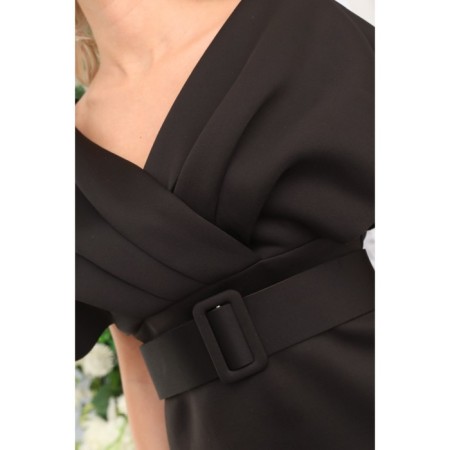 Female dress, size 50, black color-7