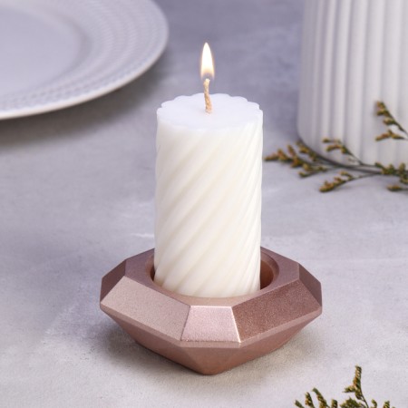 Square Square from gypsum with mowed corners is small, 9x3.5cm, champagne