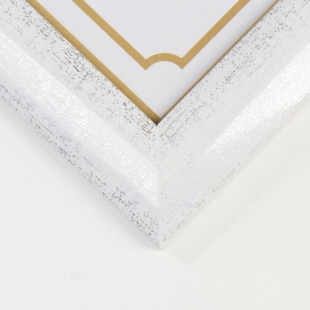 Photo frame plastic A4 Format "Silver Patina on White" 33x24 cm-1