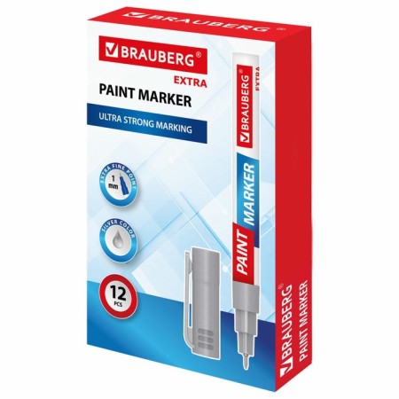 Marker-color (lacquer) 1.0 Brauberg Extra, reinforced by Nitro-base, alum, Serebryan 151965-12