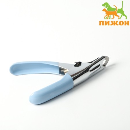 Gilotine clawerus with a rubberized handle, a hole of 7 mm, blue