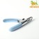 Gilotine clawerus with a rubberized handle, a hole of 7 mm, blue