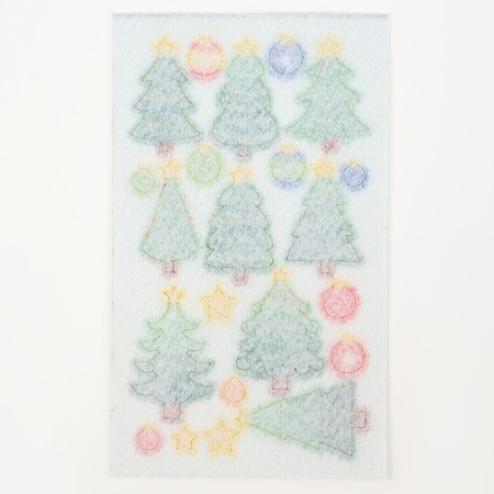 Stickers from felt "Christmas trees", 11 x 18.5 cm, 22 pcs-4