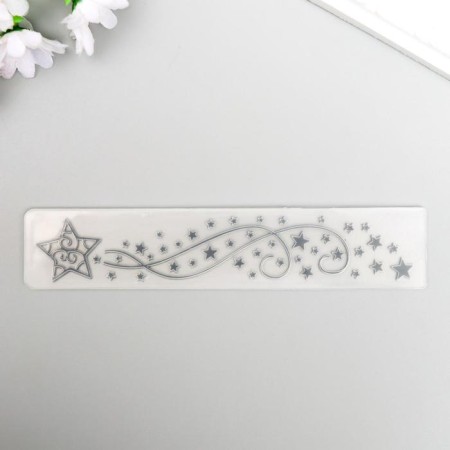 Embosing stencil plastic "Large and small stars" 3x15 cm-2