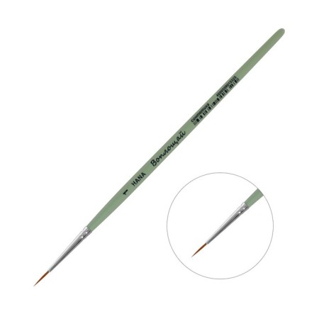 Synthetic brush is round, Hana embody No. 1 (hair length 9 mm), short matte handle