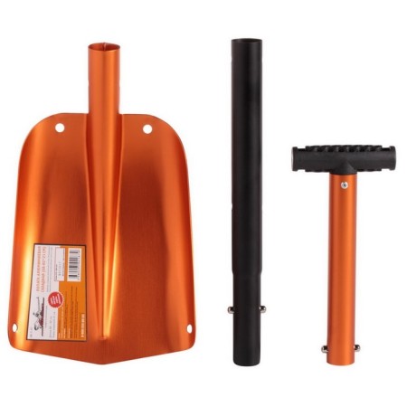 Aluminum shovel, bucket 210 × 280 mm, car, folding, aluminum stalk with a pen, AIRLINE AB-S-07-1