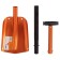 Aluminum shovel, bucket 210 × 280 mm, car, folding, aluminum stalk with a pen, AIRLINE AB-S-07