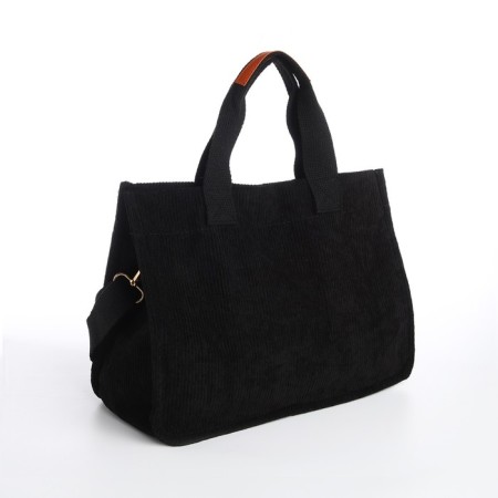 Youth bag with zipper, black color-4