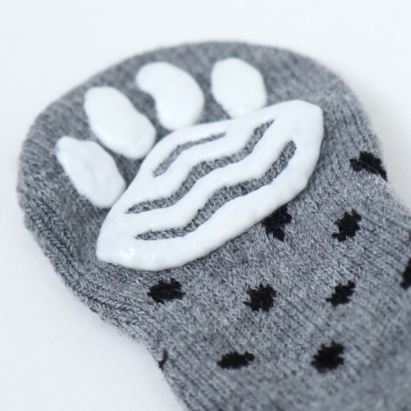 Noskes non -slip "peas", size S (2.5/3.5 * 6 cm), set 4 pcs, gray-1