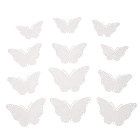 Latex ball 18 "White butterflies", black, with stickers-3
