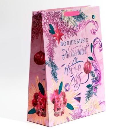 Laminated vertical package “Magic moments”, L 31 x 40 x 11.5 cm, New Year-2