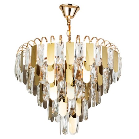 Vivien chandelier, 6x60W E27, color gold