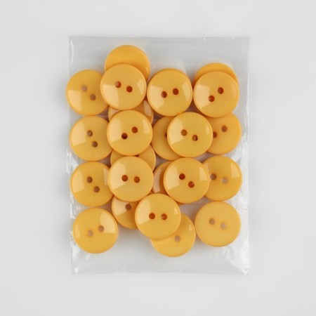 A set of buttons, 2 punctures, d = 16 mm, 24 pcs, mustard color-3
