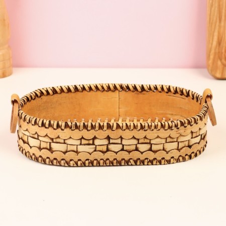Sukharnitsa "Whole Wicker", 21 × 12 × 5 cm, birch bark-1