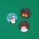 Stickers in the roll "New Year's Eve", 500 pcs, 2.5 x 2.5 cm