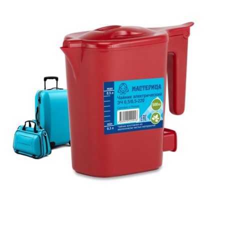 Electric kettle “Carceple ech 0.5/0.5-220r”, plastic, 0.5 l, 500 watts, ruby