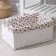 Basket for storage laid handmade Daulin "Flowerers", 42 × 28 × 19 cm, white color