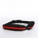 Waist bag for a zipper, black/red color