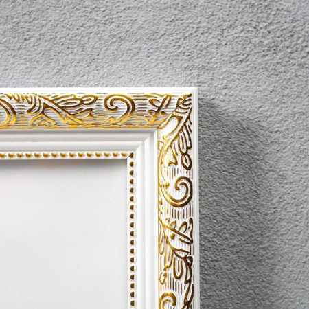 Photo frame plastic 40x50 cm, gold with white (plastic screen)-1