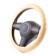 Autoprofi steering wheel, eco-leather steering, 9 cm girth, beige, size m, 37-39 cm