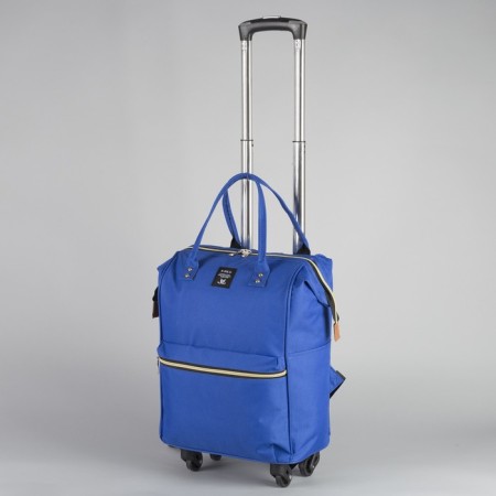 Bag-rug 2 in 1 on wheels 18 ", lightning department, external pocket, blue color-1