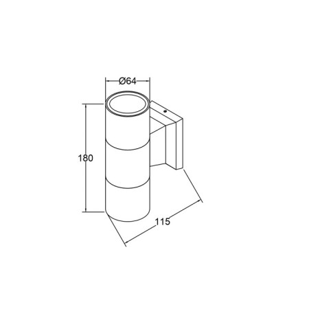 Sconces Outdoor O574WL-02W, 2x50W, 6.4x6.4x18 cm, GU10, white color-7