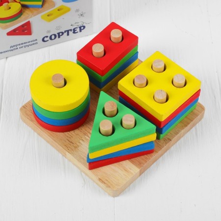 Sorter "Logical Square", the thickness of the elements - 1 cm-1